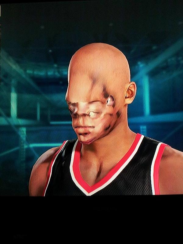 Personagem gerado pelo sistema de captura de imagem de NBA 2K15
