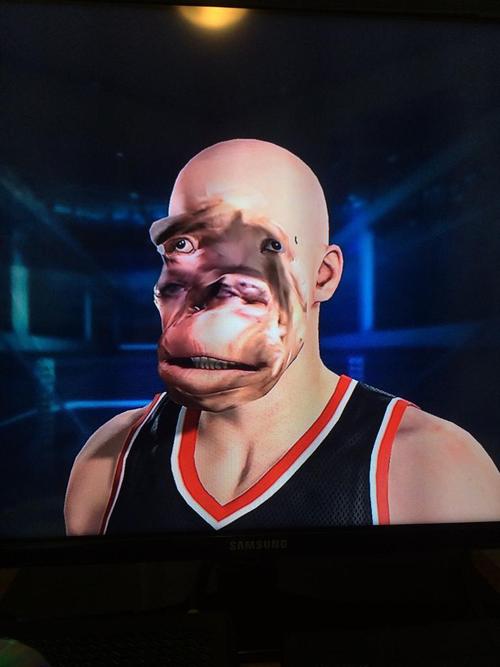Personagem gerado pelo sistema de captura de imagem de NBA 2K15