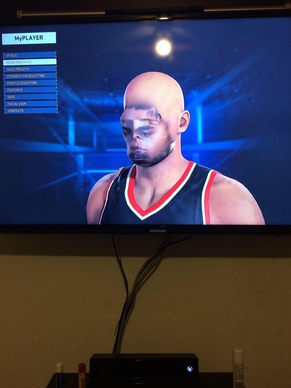 Personagem gerado pelo sistema de captura de imagem de NBA 2K15