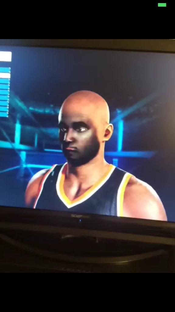 Personagem gerado pelo sistema de captura de imagem de NBA 2K15