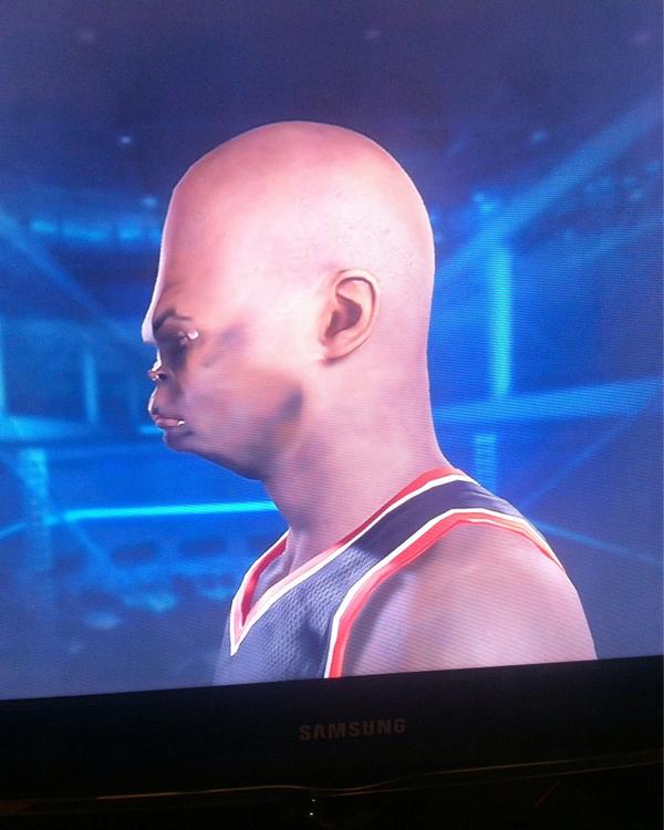 Personagem gerado pelo sistema de captura de imagem de NBA 2K15