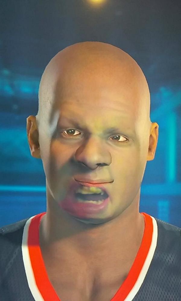 Personagem gerado pelo sistema de captura de imagem de NBA 2K15