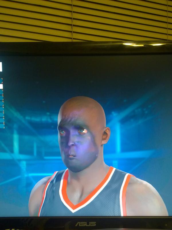 Personagem gerado pelo sistema de captura de imagem de NBA 2K15