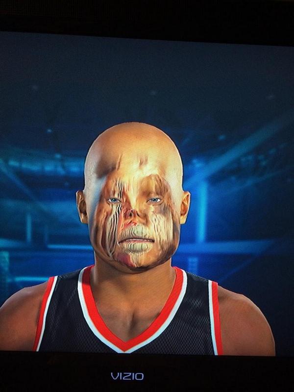 Personagem gerado pelo sistema de captura de imagem de NBA 2K15