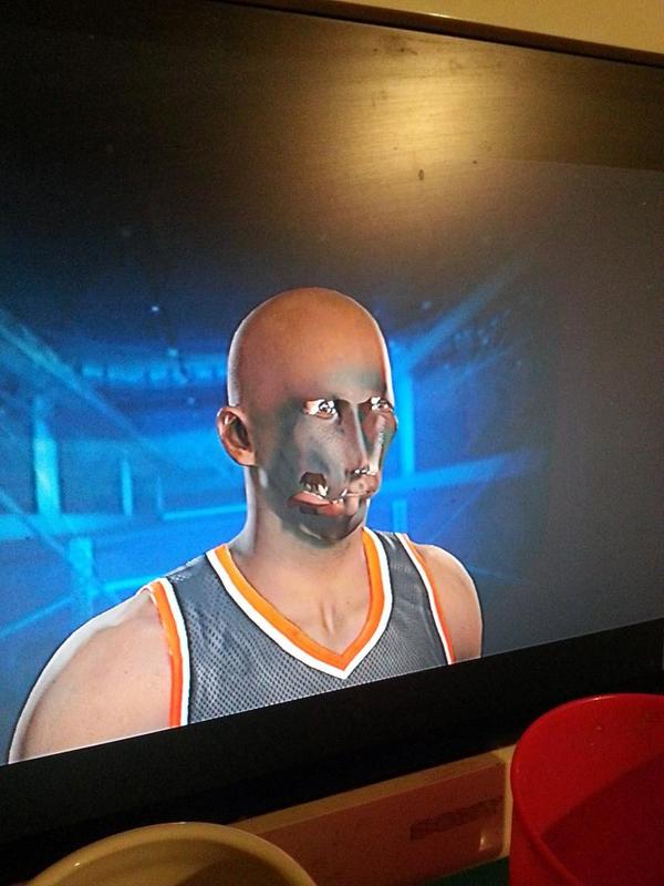 Personagem gerado pelo sistema de captura de imagem de NBA 2K15