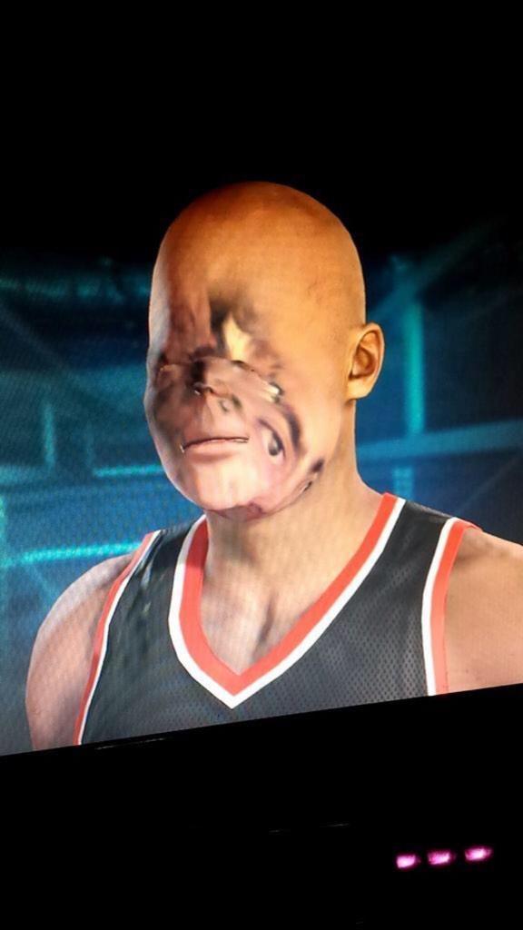 Personagem gerado pelo sistema de captura de imagem de NBA 2K15