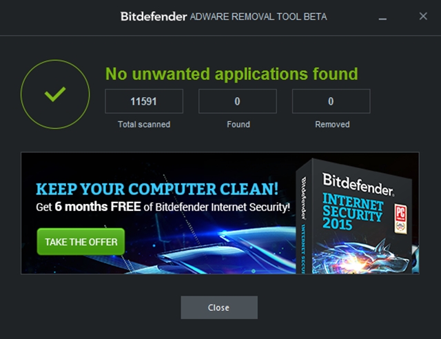 bitdefender adware removal tool for windows 10