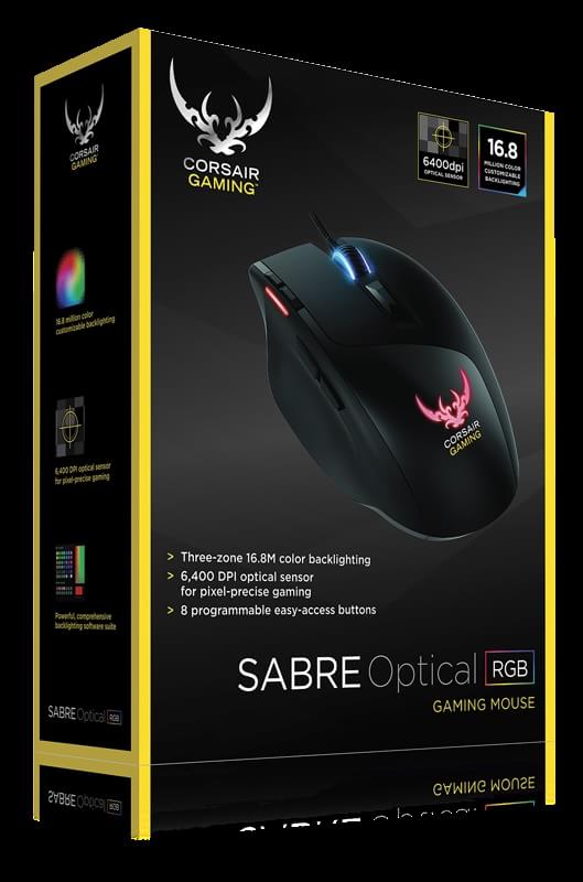 Corsair Gaming apresenta mouse Sabre RGB com 8.200 DPI