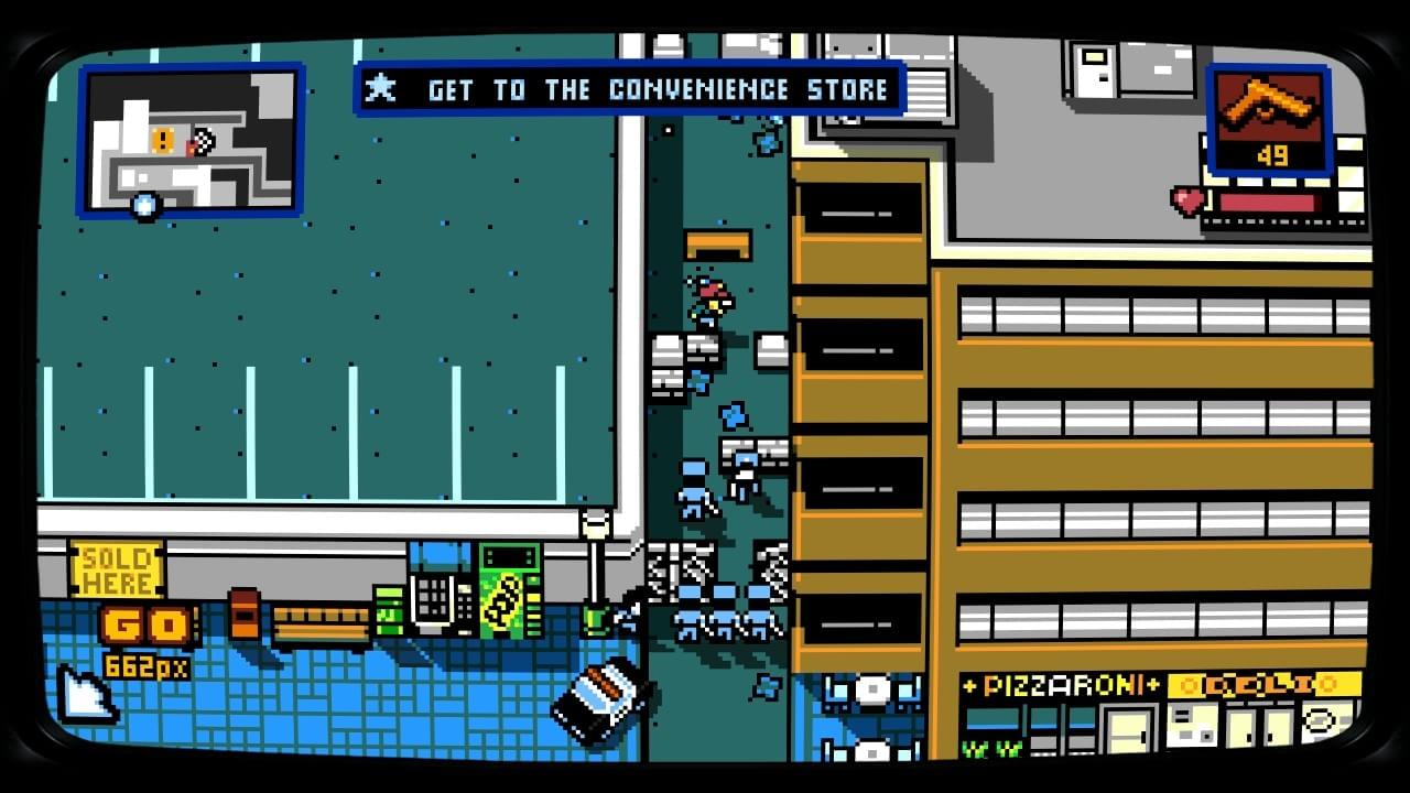Retro City Rampage DX na versão para PS4