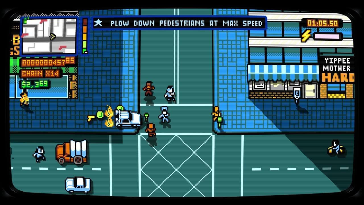 Retro City Rampage DX na versão para PS4