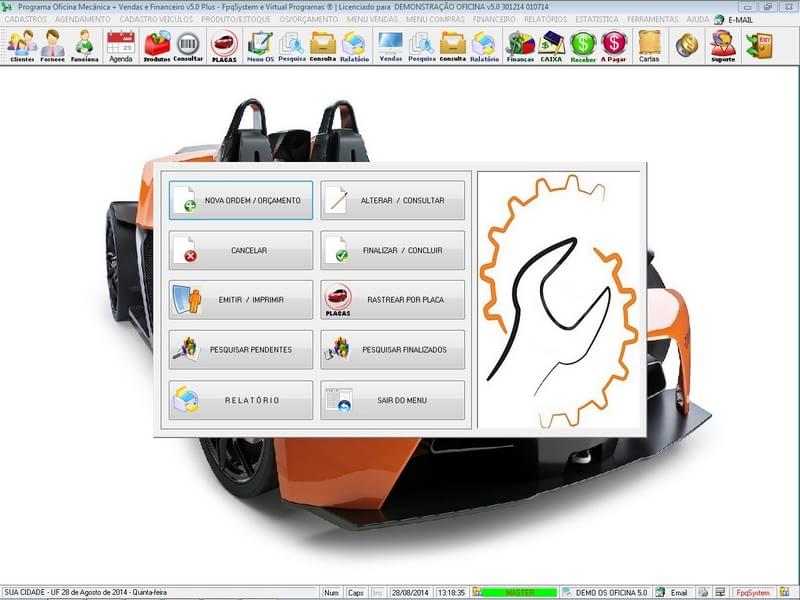 Imagem 2 do Programa OS Oficina Mecânica com Check List, Vendas, Estoque e Financeiro