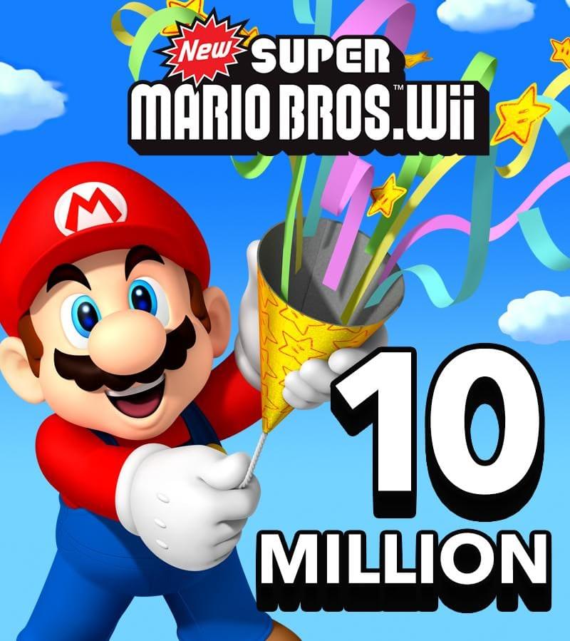 New Super Mario Bros. para Wii vendeu 10 milhões de cópias desde 2009