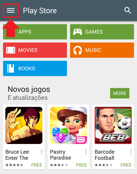 Apagar historico de pedidos google play