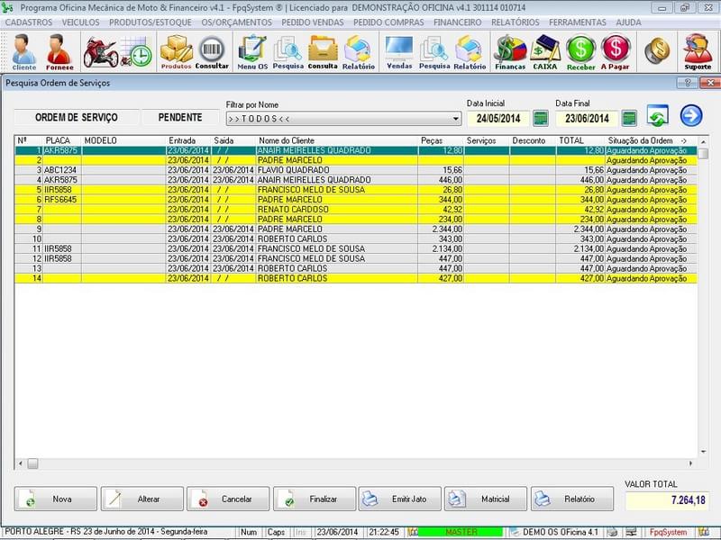 Imagem 6 do Programa OS Oficina Mecânica Moto, Vendas, Controle de Estoque e Financeiro