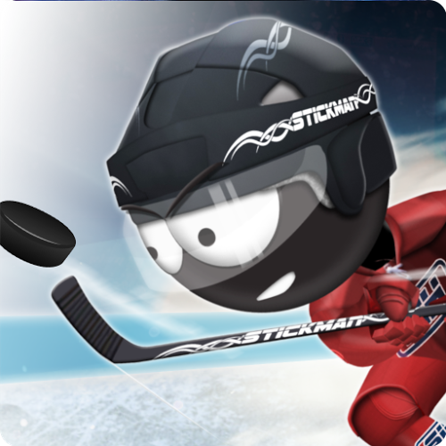Logo Stickman Ice Hockey Ícone Logo Stickman Ice Hockey Ícone