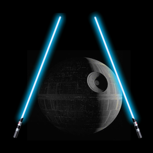 Logo Augmented Star Wars Lightsaber Ícone Logo Augmented Star Wars Lightsaber Ícone