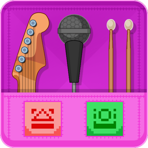 Logo Pixel Band Ícone Logo Pixel Band Ícone