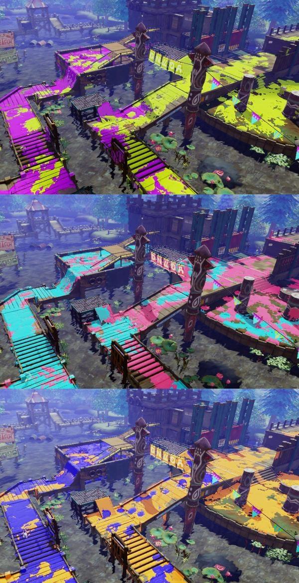 Cores das tintas de Splatoon mudam a cada batalha travada