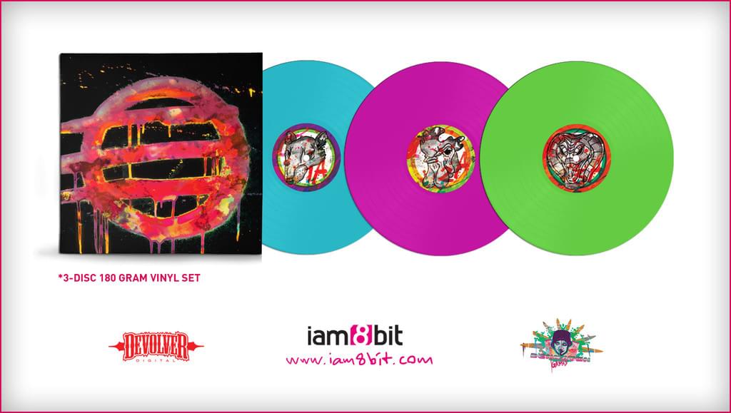 A edição de colecionador de Hotline Miami 2 inclui três discos de vinil