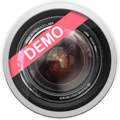 Logo Camaringo Demo. Câmara Efeitos Ícone Logo Camaringo Demo. Câmara Efeitos Ícone