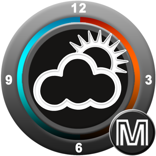 Logo Weather Clock Ícone Logo Weather Clock Ícone