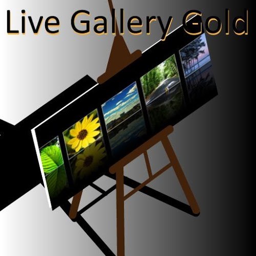 Logo Live Gallery Gold Ícone Logo Live Gallery Gold Ícone