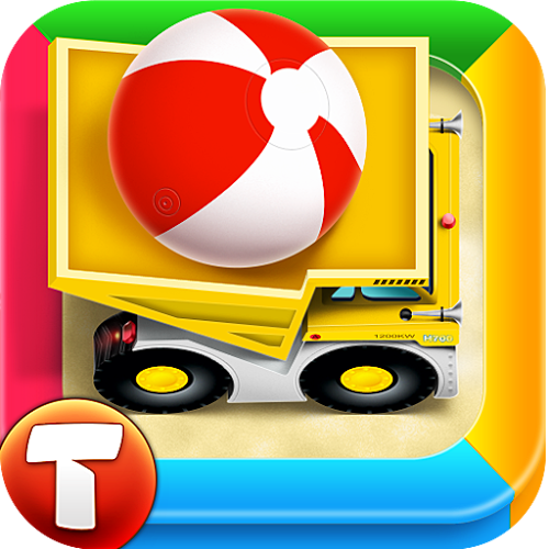 Logo Cars in sandbox: Construction Ícone Logo Cars in sandbox: Construction Ícone