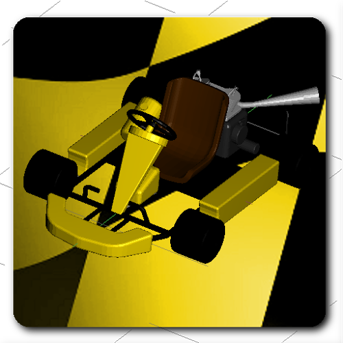 Logo Kart Racing 3D Ícone Logo Kart Racing 3D Ícone