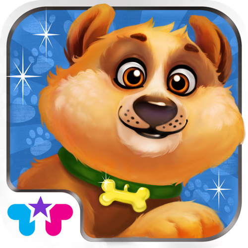 Logo Puppy Dog Dress Up & Care Ícone Logo Puppy Dog Dress Up & Care Ícone