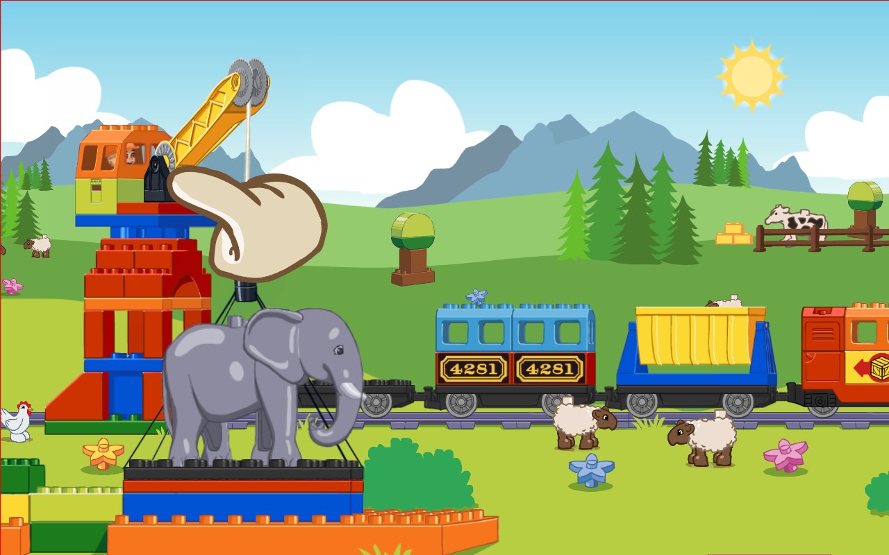 duplo elephant train