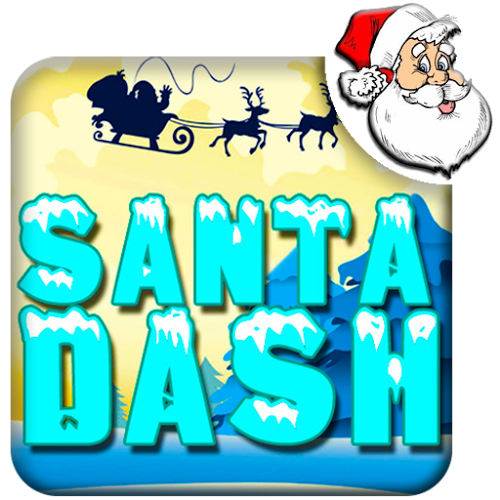 Logo Santa Dash Best Christmas Game Ícone Logo Santa Dash Best Christmas Game Ícone