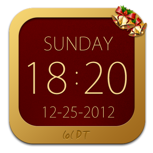 Logo Christmas Clock Widget Ícone Logo Christmas Clock Widget Ícone