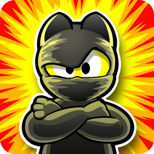Logo Ninja Hero Cats Ícone Logo Ninja Hero Cats Ícone
