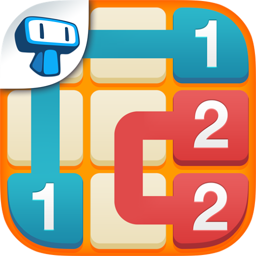 Logo Number Link Sudoku Style Game Ícone Logo Number Link Sudoku Style Game Ícone