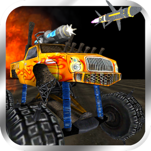 Logo Crazy Monster Truck Fighter 3D Ícone Logo Crazy Monster Truck Fighter 3D Ícone