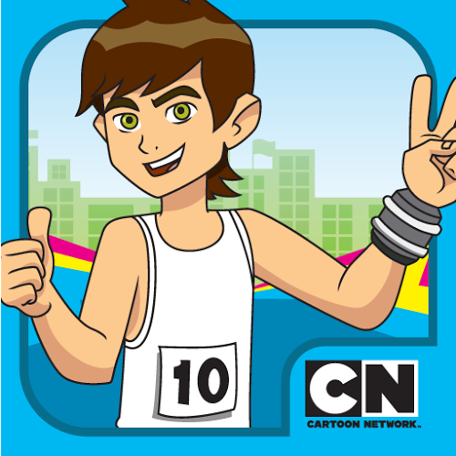 Logo Corrida Cartoon Ícone Logo Corrida Cartoon Ícone