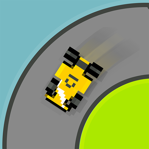 Logo Squiggle Racer 8 Bit Race Game Ícone Logo Squiggle Racer 8 Bit Race Game Ícone