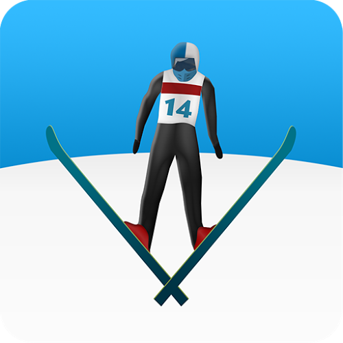 Logo Ski Jump Ícone Logo Ski Jump Ícone