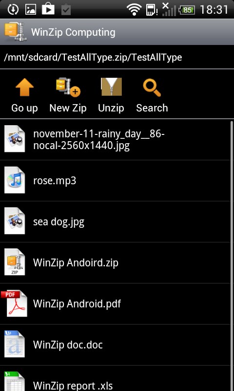 download winzip para android