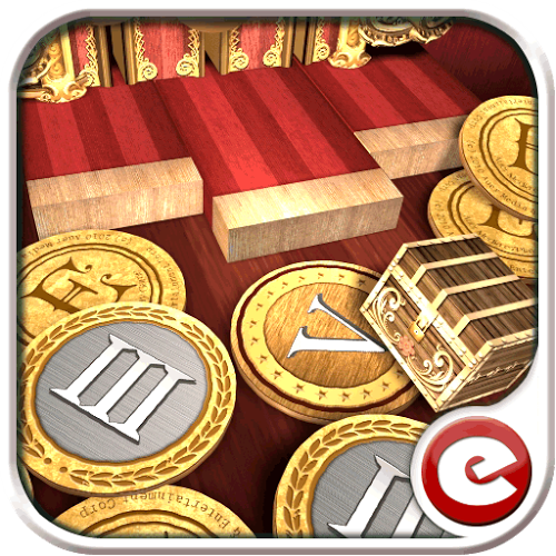Logo 3D Coin Pusher Ícone Logo 3D Coin Pusher Ícone