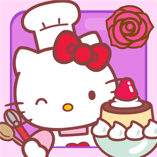 Logo Hello Kitty Cafe Ícone Logo Hello Kitty Cafe Ícone