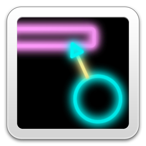 Logo Neon Hook Ícone Logo Neon Hook Ícone