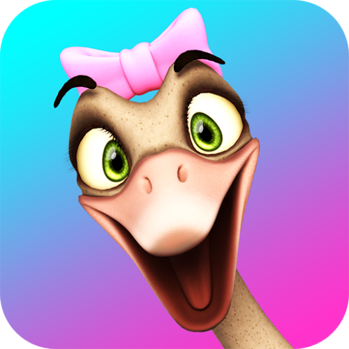 Logo Talking Olivia Ostrich Ícone Logo Talking Olivia Ostrich Ícone