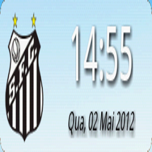 Logo Digital Clock Santos Ícone Logo Digital Clock Santos Ícone
