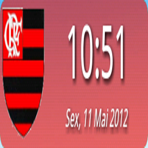 Logo Digital Clock Flamengo Ícone Logo Digital Clock Flamengo Ícone