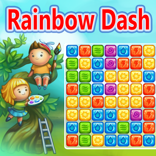 Logo Rainbow Diamonds Dash Ícone Logo Rainbow Diamonds Dash Ícone