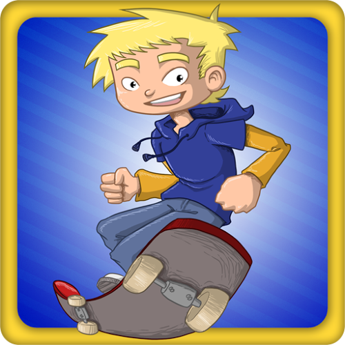 Logo Jumpy Skater - Skateboard Boy Ícone Logo Jumpy Skater - Skateboard Boy Ícone