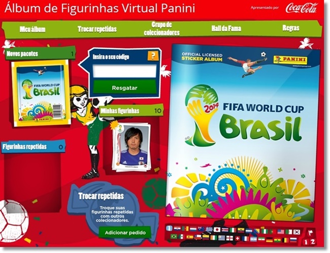 Álbum de Figurinhas Virtual Panini.