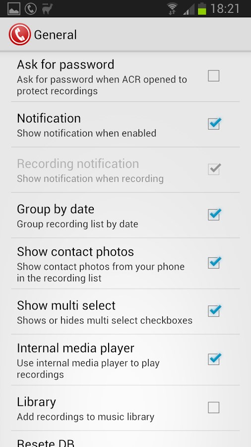 Imagem 4 do Gravação de chamadas - ACR