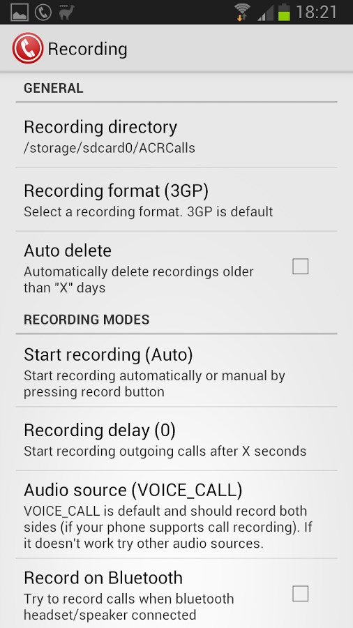 Imagem 5 do Gravação de chamadas - ACR